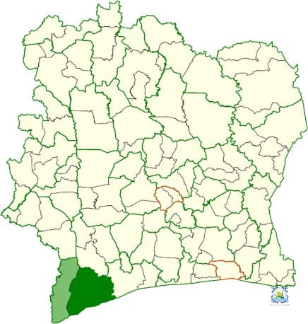 Le Conseil Régional de San Pedro - Carte administrative